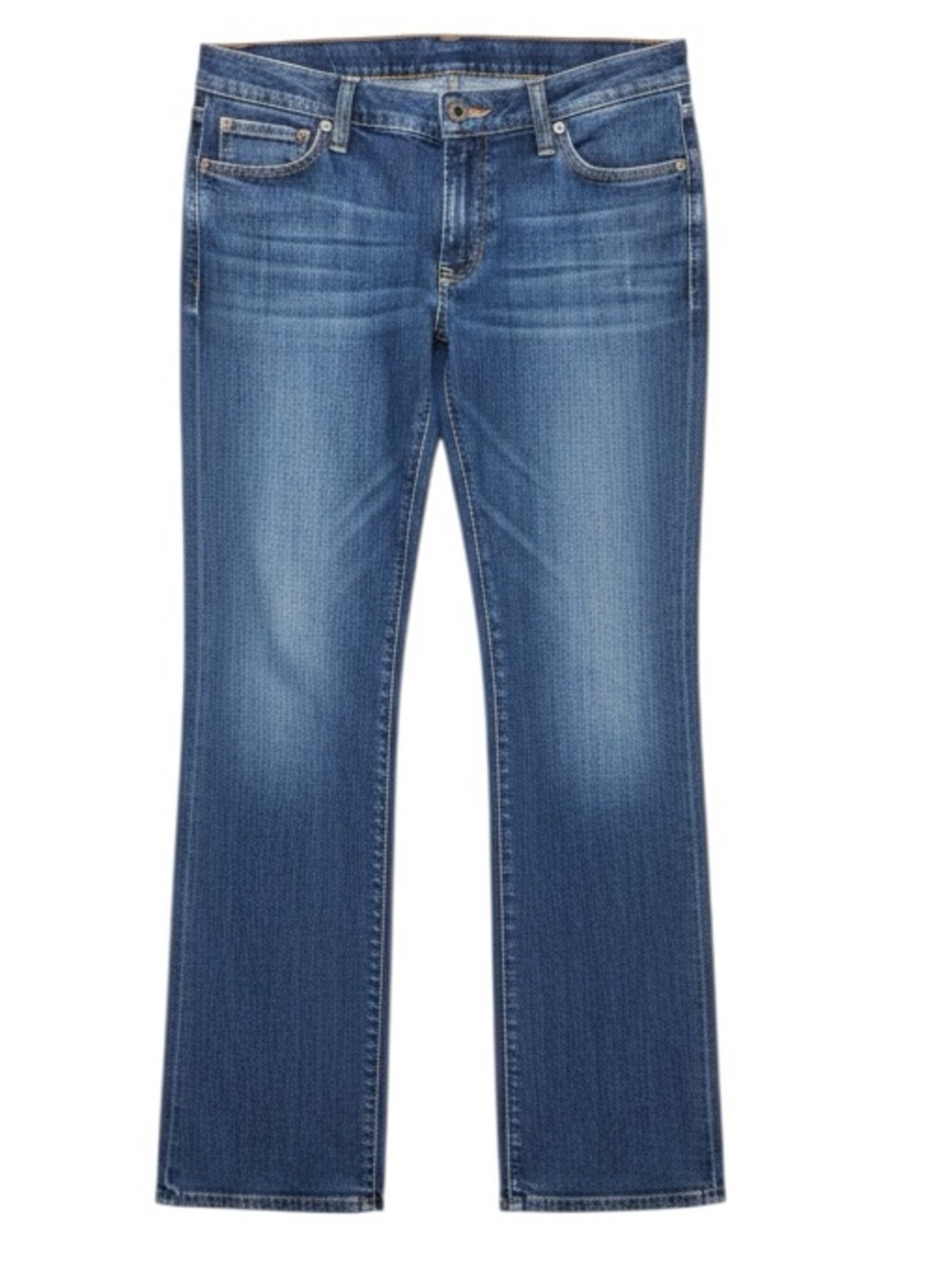 GAP Curvy Flare Sz 10 Long Stretch Jeans Pockets Medium Wash | GUC